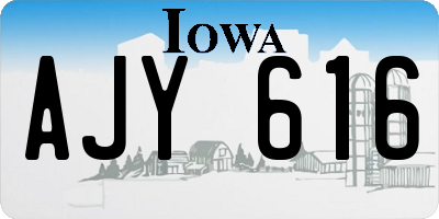 IA license plate AJY616