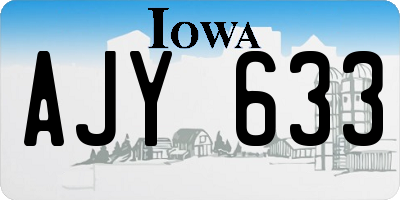 IA license plate AJY633
