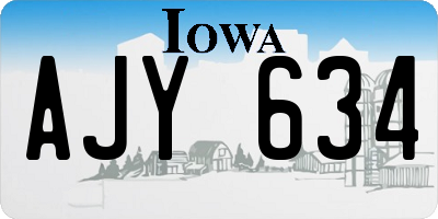 IA license plate AJY634