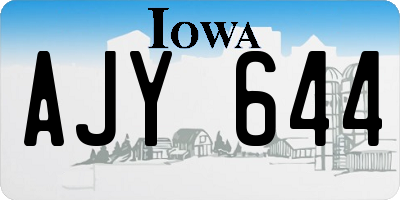 IA license plate AJY644
