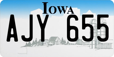 IA license plate AJY655