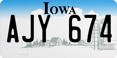 IA license plate AJY674