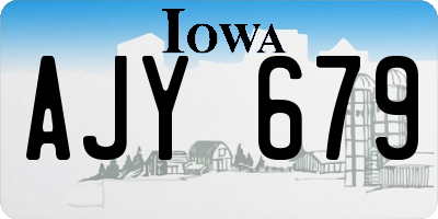 IA license plate AJY679