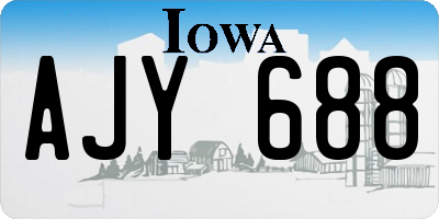 IA license plate AJY688