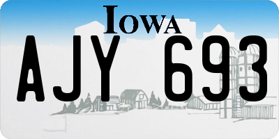IA license plate AJY693