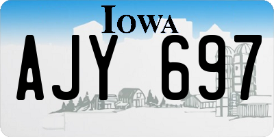 IA license plate AJY697