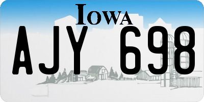 IA license plate AJY698