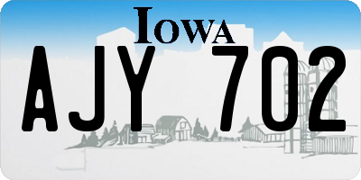IA license plate AJY702
