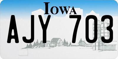 IA license plate AJY703