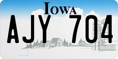 IA license plate AJY704