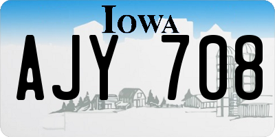 IA license plate AJY708