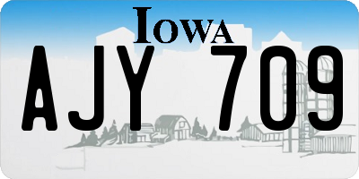 IA license plate AJY709