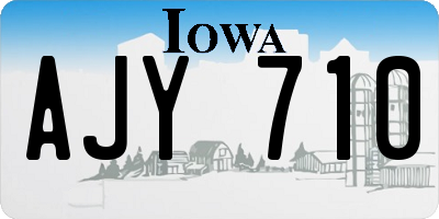IA license plate AJY710