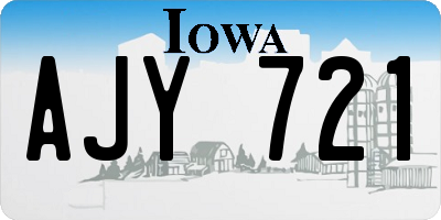 IA license plate AJY721
