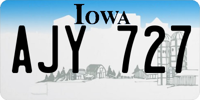 IA license plate AJY727