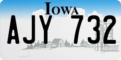 IA license plate AJY732