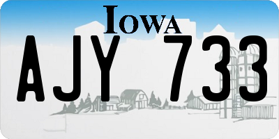 IA license plate AJY733