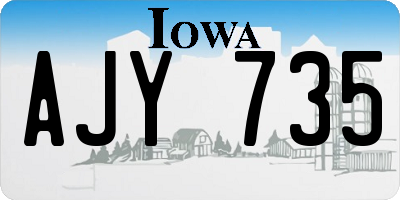 IA license plate AJY735
