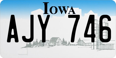 IA license plate AJY746