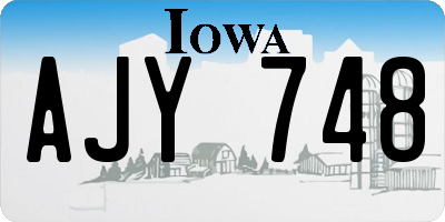 IA license plate AJY748