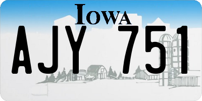 IA license plate AJY751