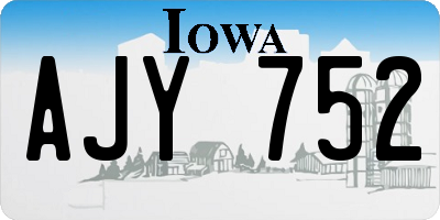 IA license plate AJY752