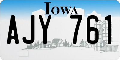 IA license plate AJY761