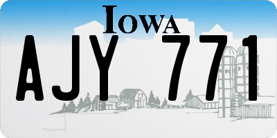 IA license plate AJY771