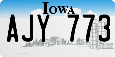 IA license plate AJY773