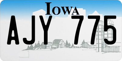 IA license plate AJY775