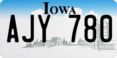 IA license plate AJY780