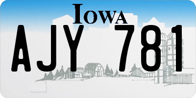 IA license plate AJY781