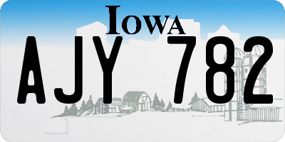 IA license plate AJY782