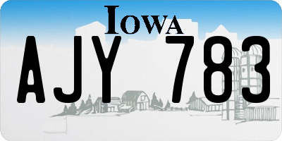 IA license plate AJY783
