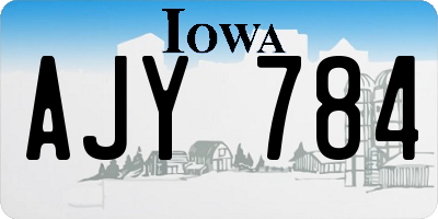IA license plate AJY784