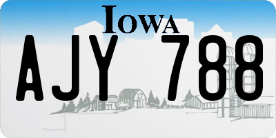 IA license plate AJY788