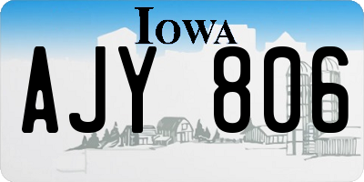 IA license plate AJY806