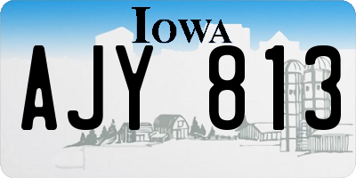 IA license plate AJY813