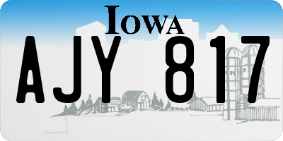 IA license plate AJY817