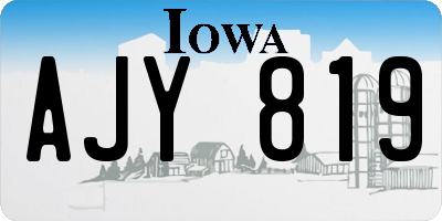 IA license plate AJY819