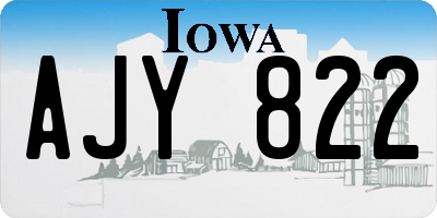 IA license plate AJY822