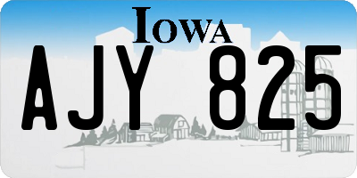 IA license plate AJY825