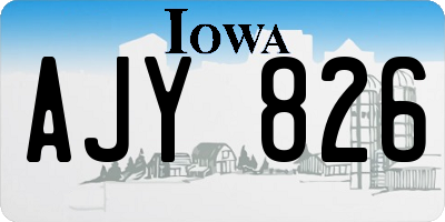 IA license plate AJY826