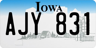 IA license plate AJY831