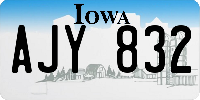 IA license plate AJY832