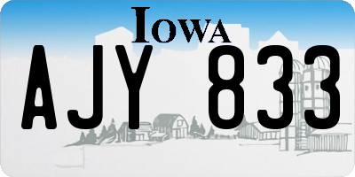 IA license plate AJY833