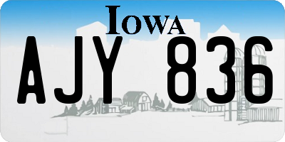 IA license plate AJY836