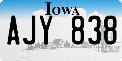 IA license plate AJY838