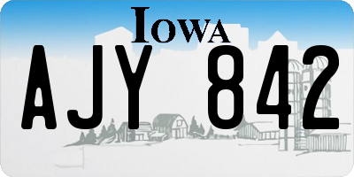 IA license plate AJY842