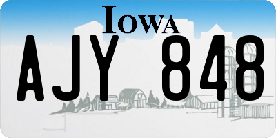IA license plate AJY848